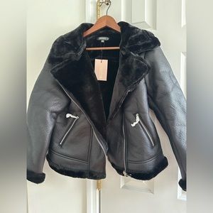 Faux Leather Shearling